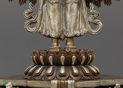 Oxidized Copper 1000 Armed Avalokiteshvara Statue