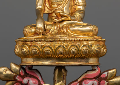 Sacred Buddha Trinity Statue | Handcrafted Bodhi Tree Design