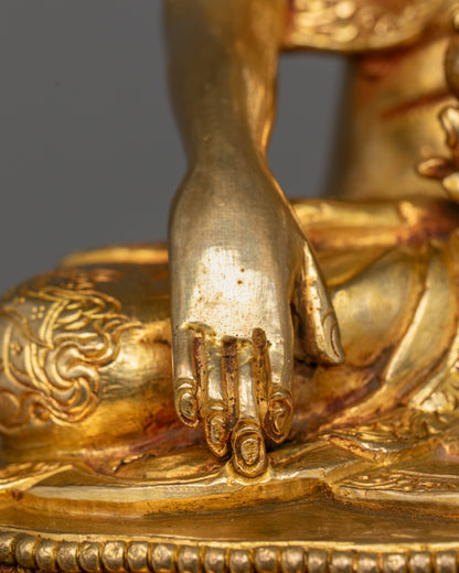 Sacred Buddha Trinity Statue | Handcrafted Bodhi Tree Design