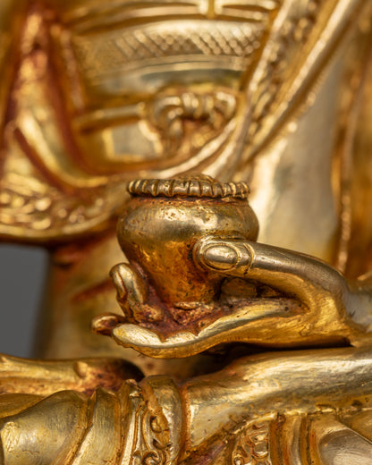 Sacred Buddha Trinity Statue | Handcrafted Bodhi Tree Design