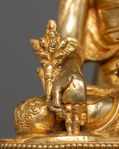 Sacred Buddha Trinity Statue | Handcrafted Bodhi Tree Design