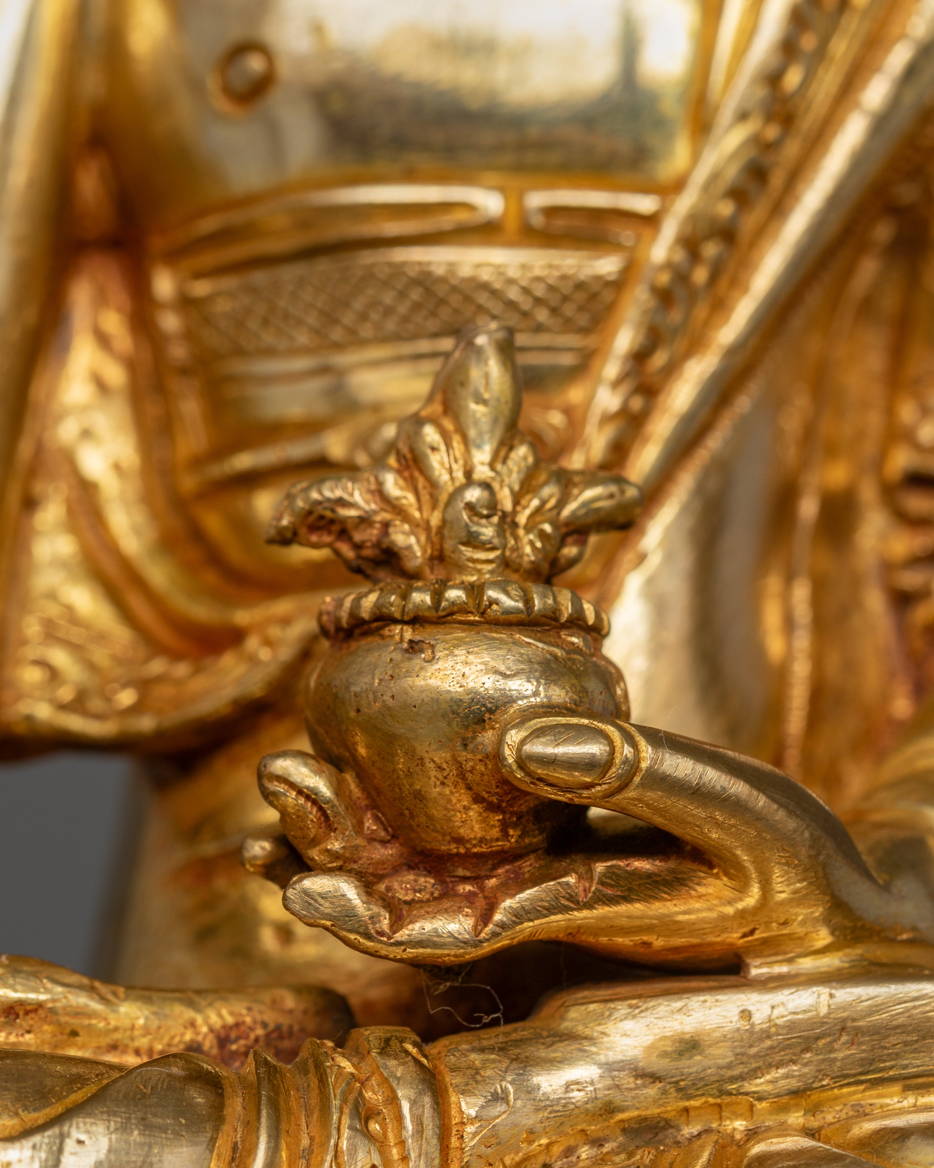 Sacred Buddha Trinity Statue | Handcrafted Bodhi Tree Design