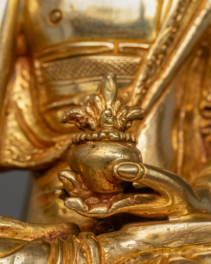 Sacred Buddha Trinity Statue | Handcrafted Bodhi Tree Design