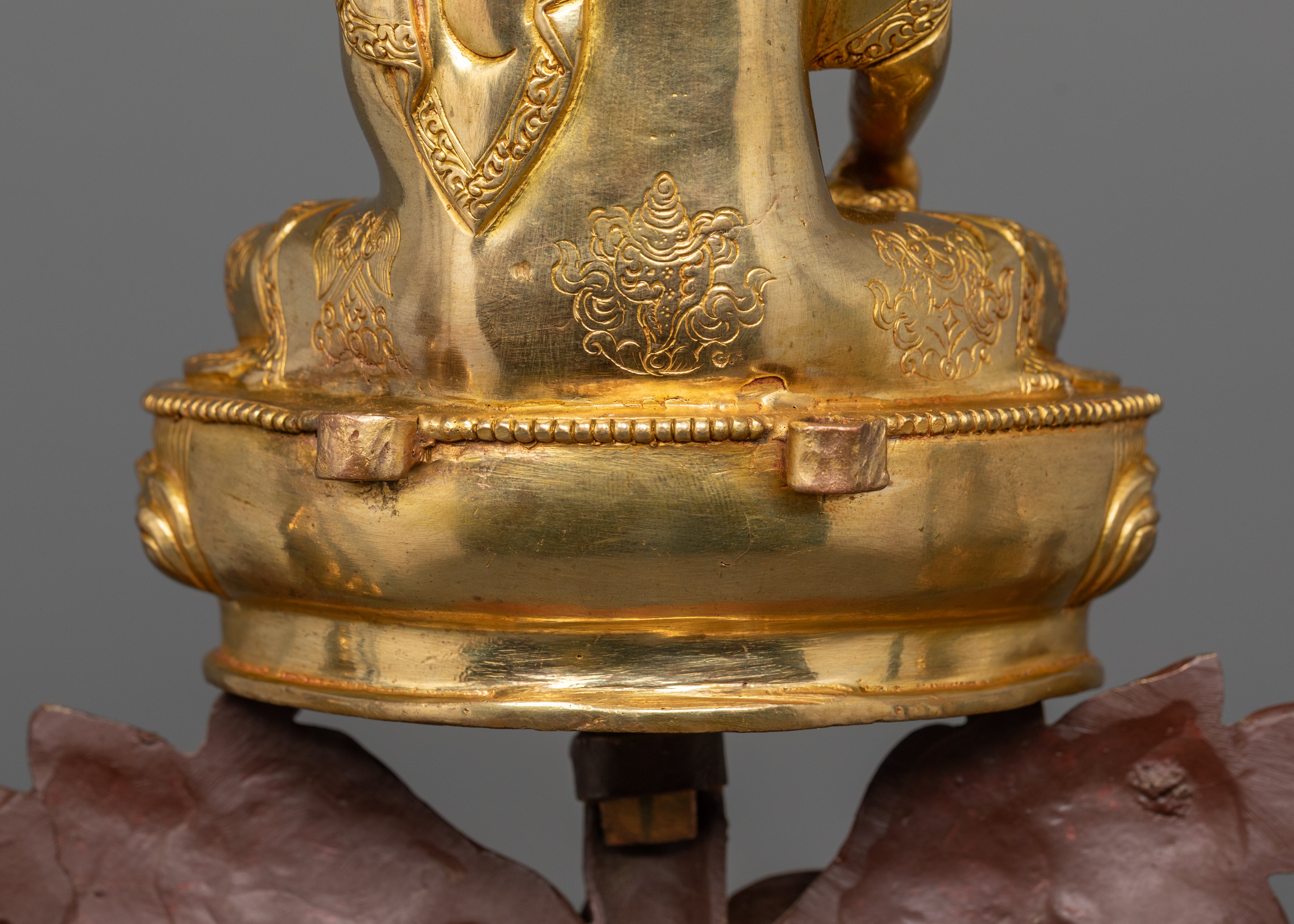 Sacred Buddha Trinity Statue | Handcrafted Bodhi Tree Design