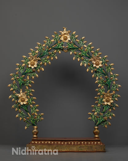 Sacred Buddha Trinity Statue | Handcrafted Bodhi Tree Design