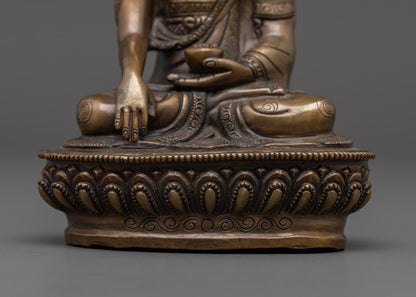 Copper Three Buddha Set Statue | Antique Artwork from Nepal