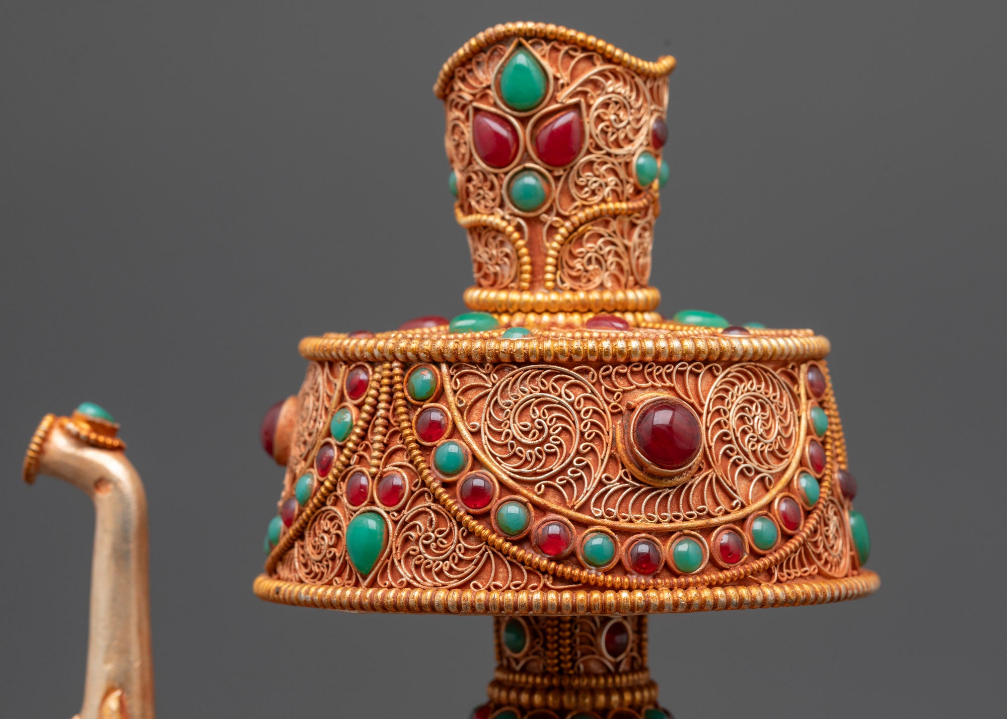 Exquisite Tibetan Bhumba | Copper Ritual Vessel for Buddhist Offerings