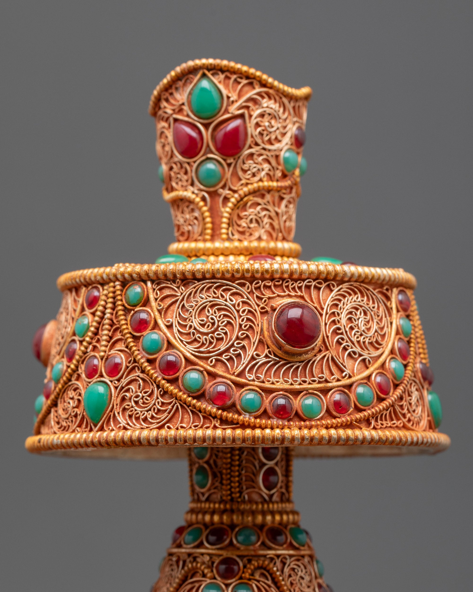 Exquisite Tibetan Bhumba | Copper Ritual Vessel for Buddhist Offerings