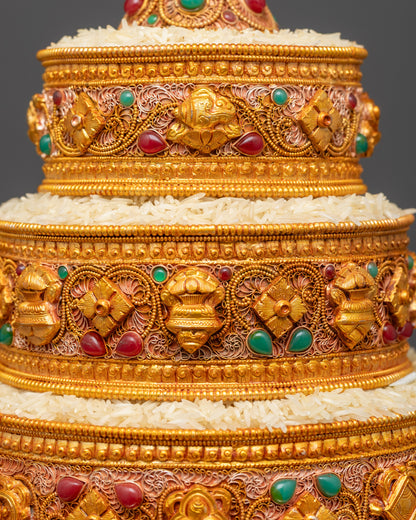 8" Inch Tibetan Ratna Mandala Set | Enhance Spiritual Energy