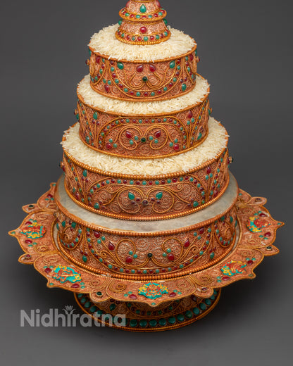 8" Tibetan Ratna Mandala | Sacred Mandala for Spiritual Harmony