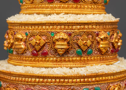 8" Inch Tibetan Ratna Mandala Set | Enhance Spiritual Energy