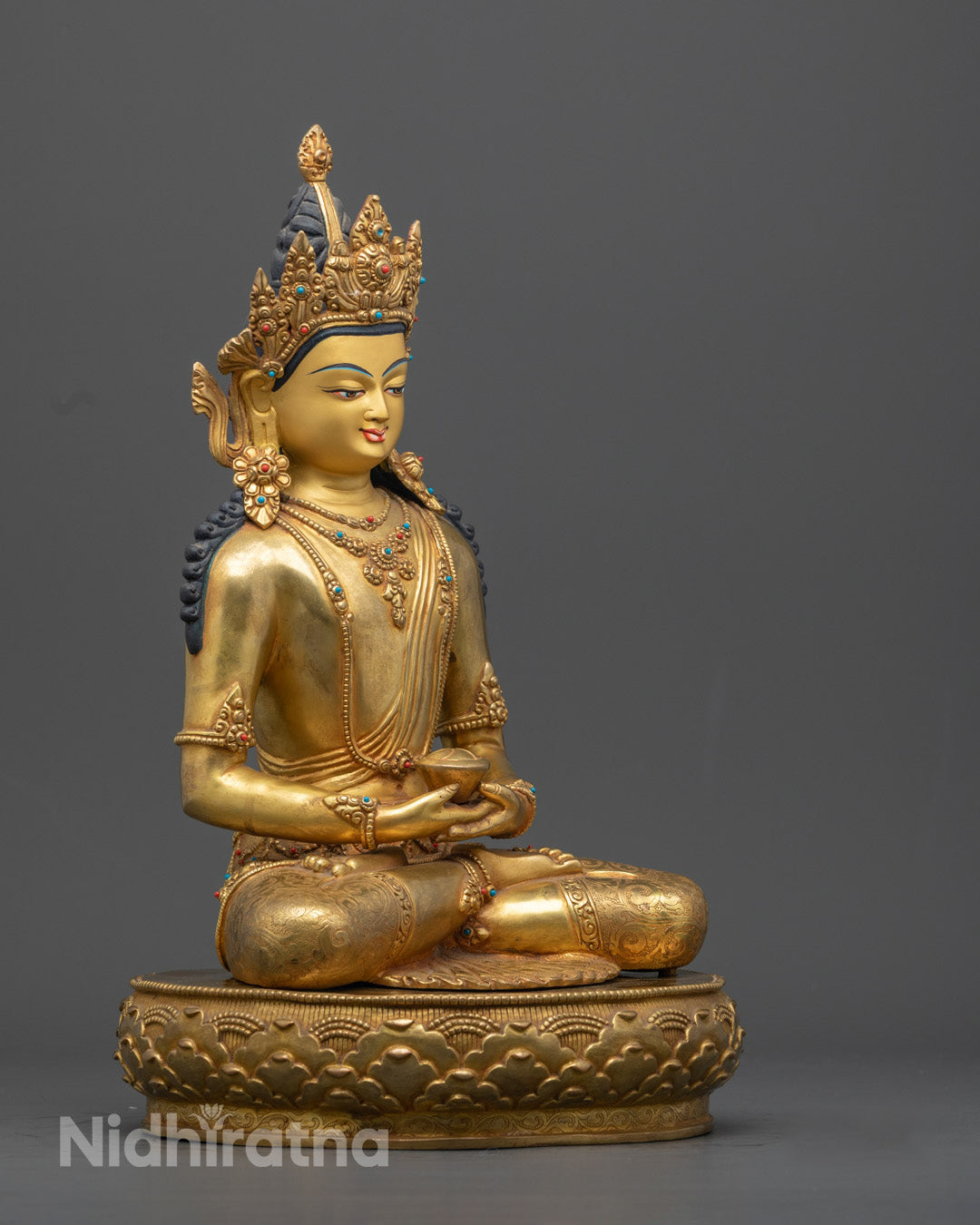 Handmade Amitabha Buddha Statue | Stunning Tibetan Artwork 