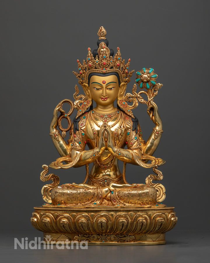 Tibetan Chenrezig Sculpture | Beautifully Crafted