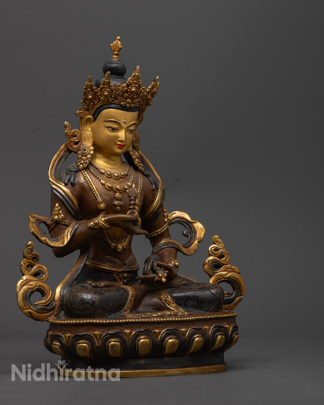 Tibetan Vajrasattva Buddha Statue Symbolizing Purification, Wisdom, and Compassion