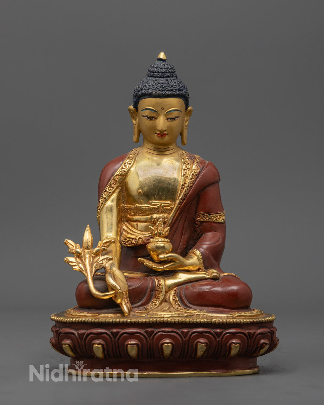 Traditional (Half-Gold) Medicine Buddha Statue
