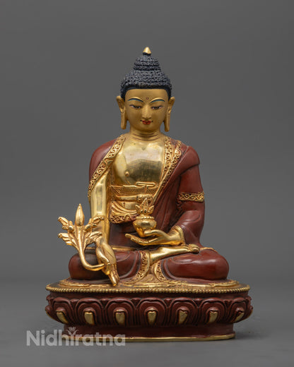 Traditional (Half-Gold) Medicine Buddha Statue