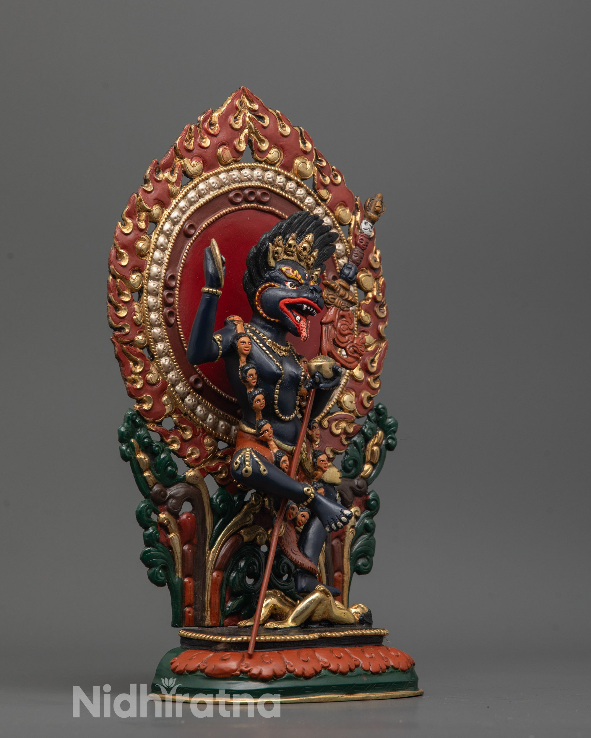 Traditional Himalayan Simha Mukha Statue handcrafted using lost wax method