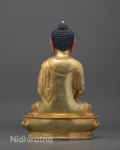 Traditional Nepalese Amitabha sculpture symbolizing peace, light, and rebirth