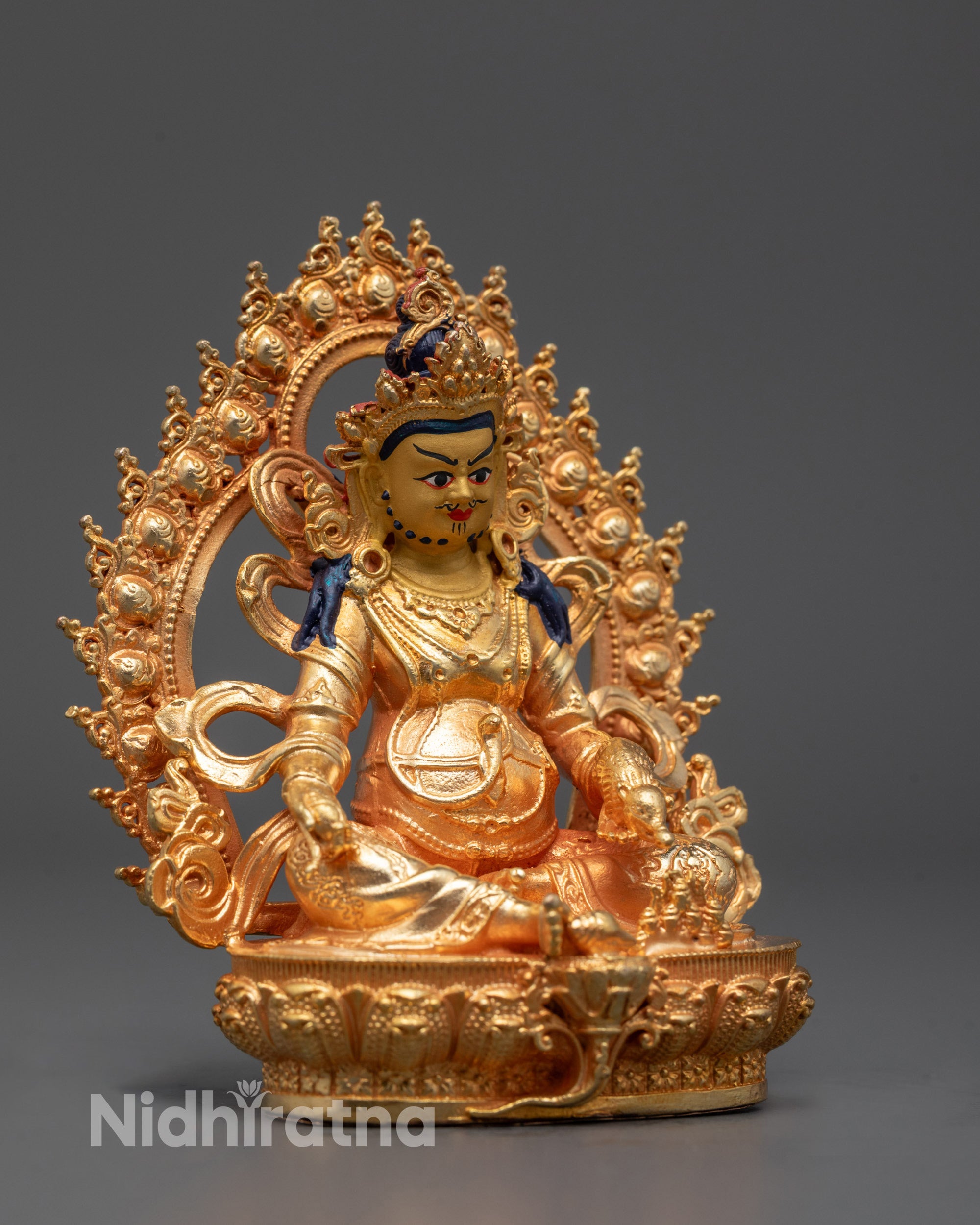 Traditional Nepalese Dzambhala Sculpture for Prosperity and Abundance