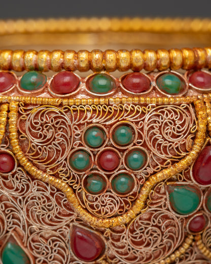 Traditional Nepalese ritual Crockpot symbolizing prosperity and spiritual wealth