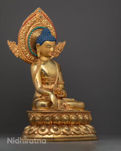 Traditionally Hand-Carved Buddhist Shakyamuni Buddha Statue | Handmade in Nepal