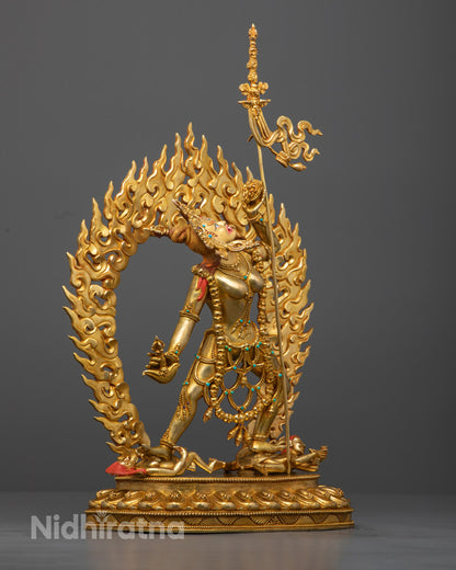 Traditionally Hand-Carved Sacred Tibetan Vajrayogini Statue