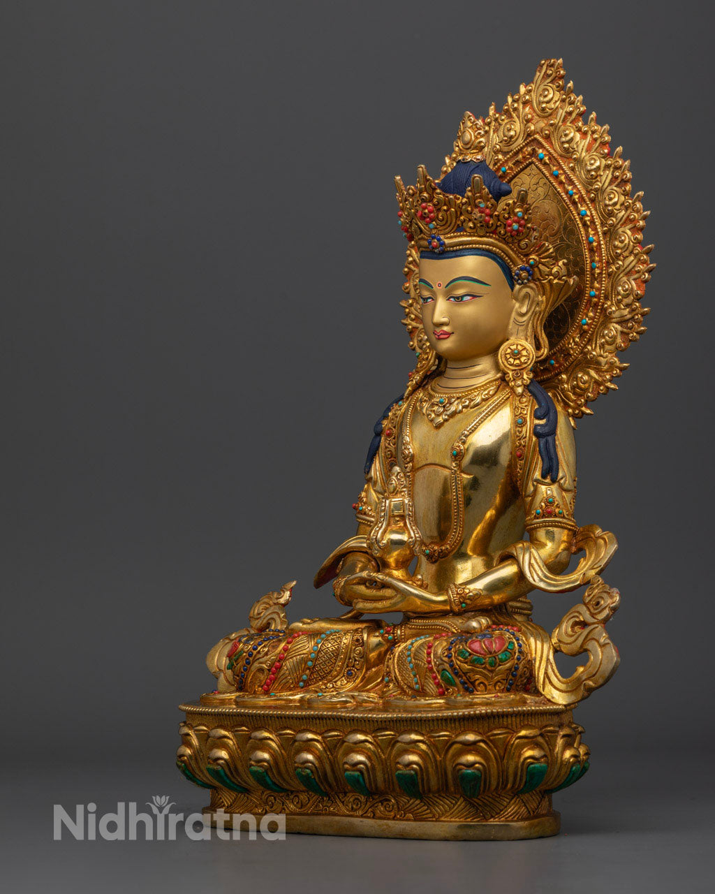 Amitayus Buddha mantra Statue