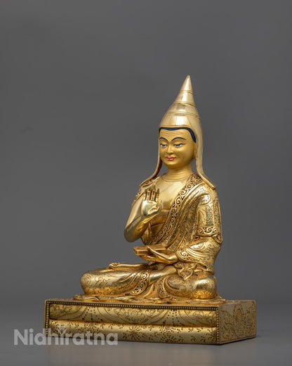 12" Guru Tsokye Dorje Set | 24K Gold Fire-Gilded Sculpture Collection