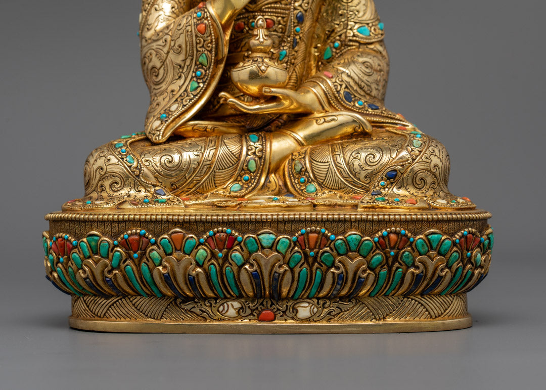 12" Guru Tsokye Dorje Set | 24K Gold Fire-Gilded Sculpture Collection