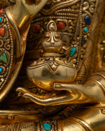 12" Guru Tsokye Dorje Set | 24K Gold Fire-Gilded Sculpture Collection