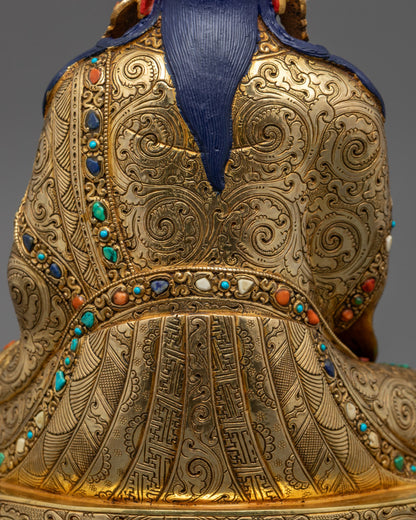 Sacred Guru Tsokye Dorje Statue | 24K Gold Gilded Copper