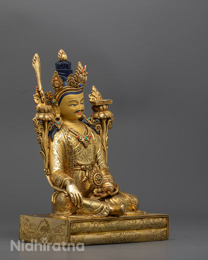 12" Guru Tsokye Dorje Set | 24K Gold Fire-Gilded Sculpture Collection