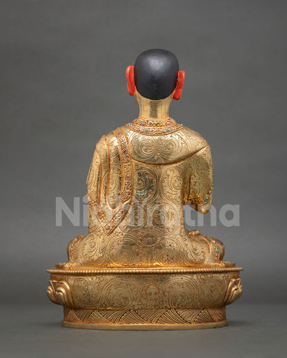 Tsongkhapa Buddhist Altar Statue Set | Traditional Nepalese Art
