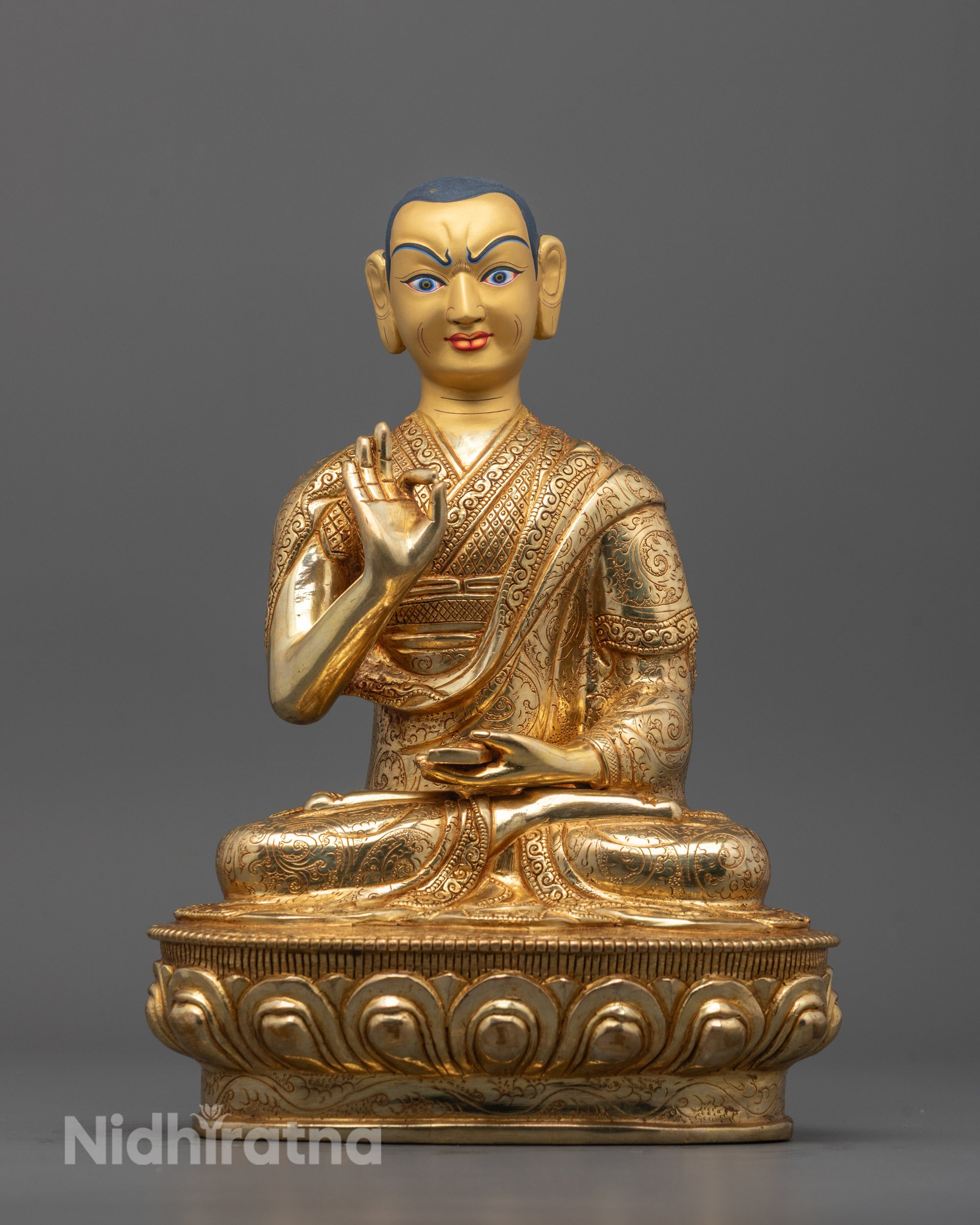 Je Tsongkhapa with Gyaltsab and Khedrup Statues