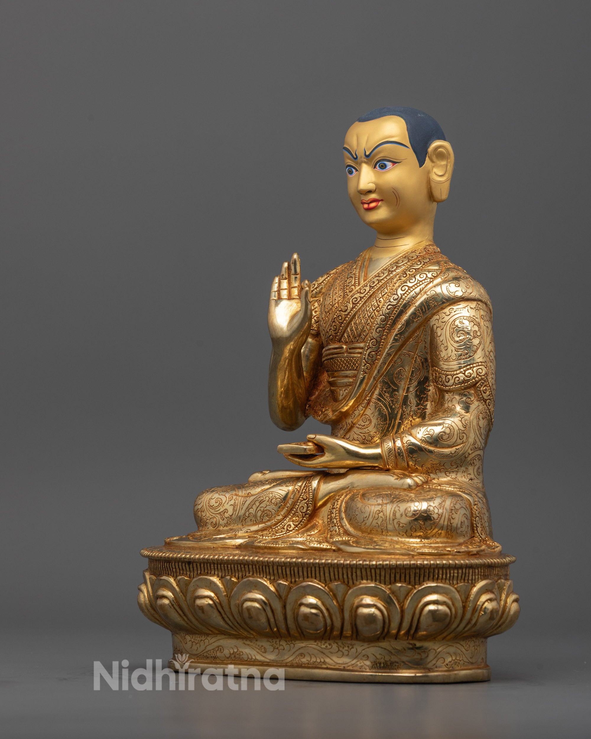Je Tsongkhapa with Gyaltsab and Khedrup Statues