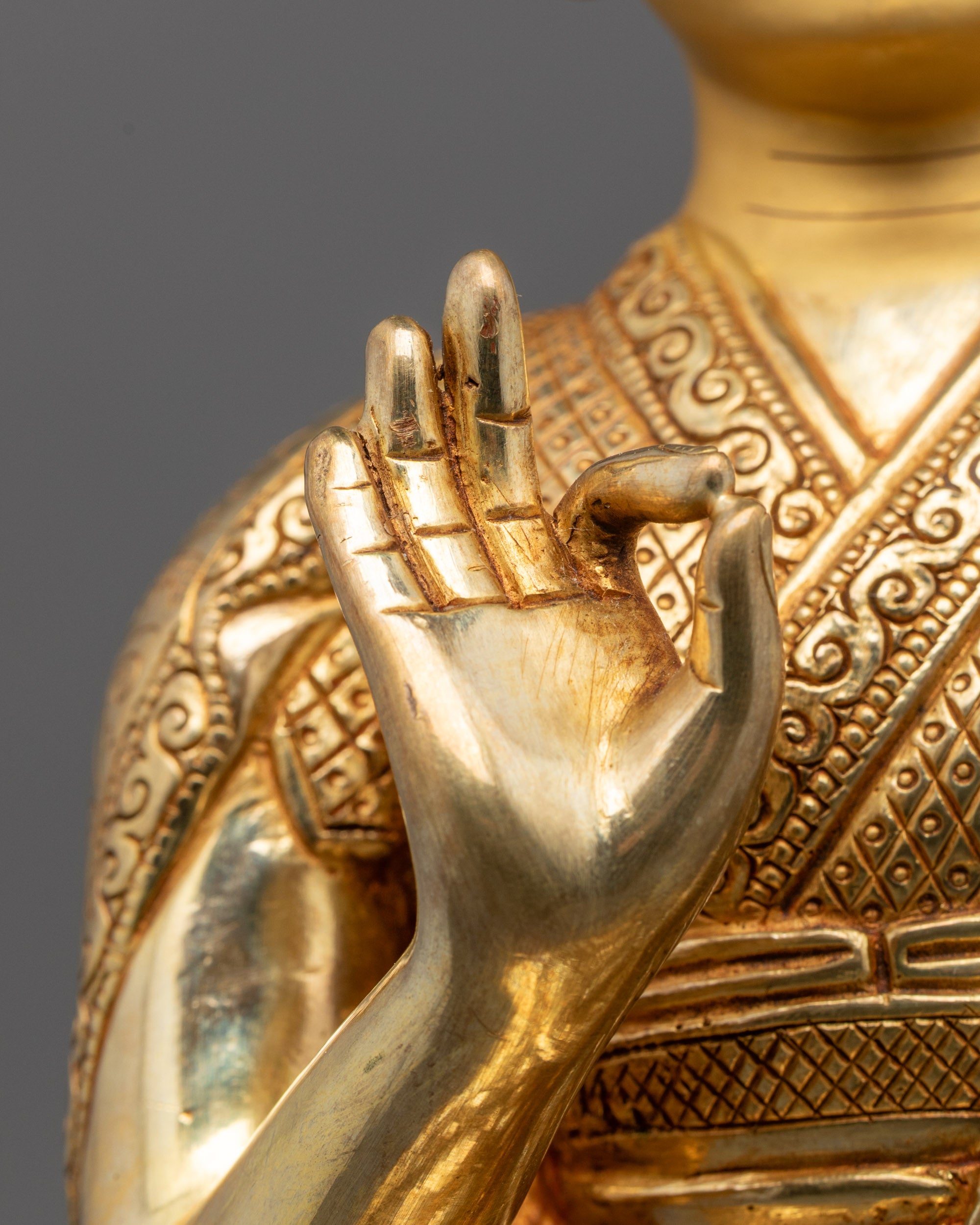 Je Tsongkhapa with Gyaltsab and Khedrup Statues