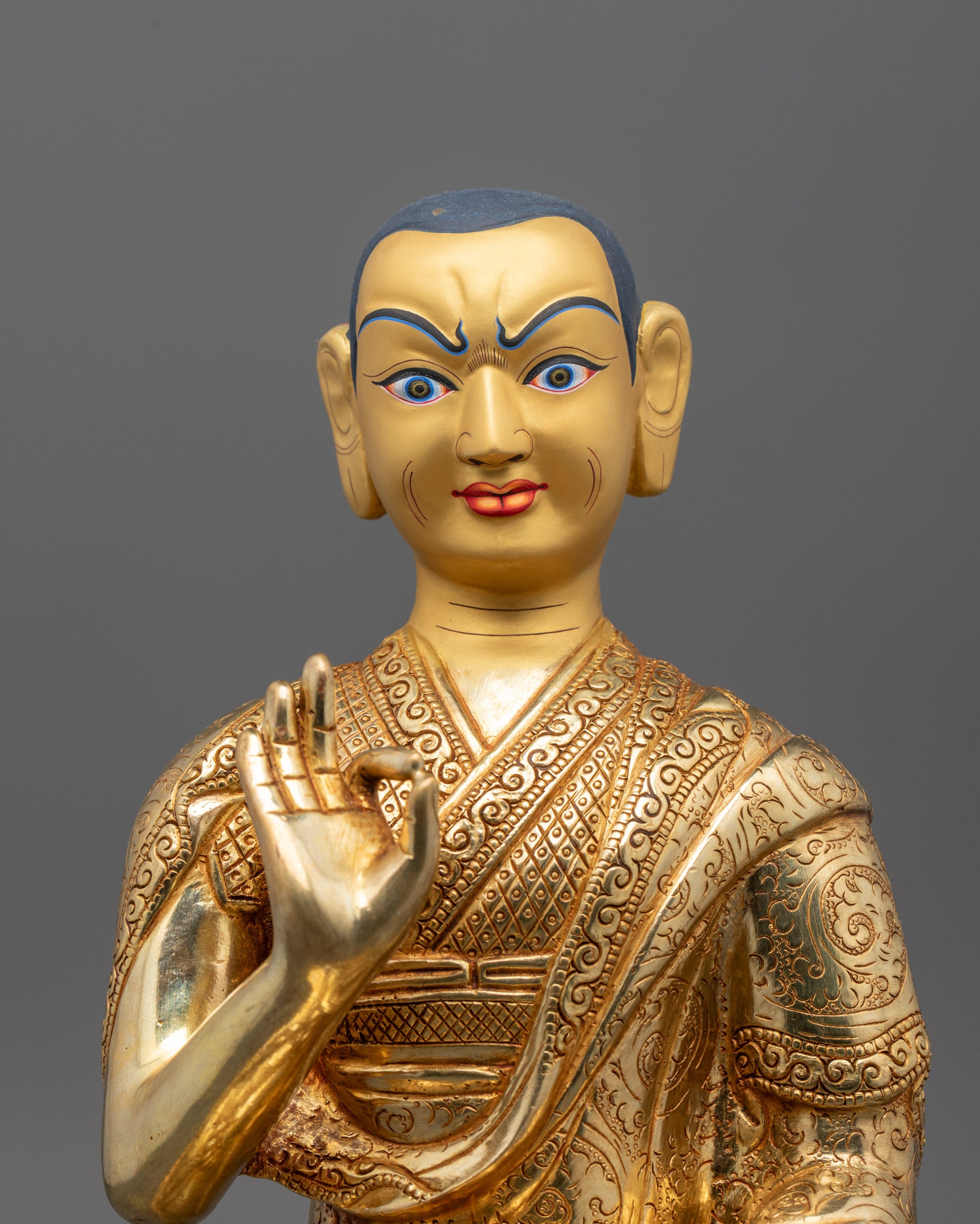 Je Tsongkhapa with Gyaltsab and Khedrup Statues