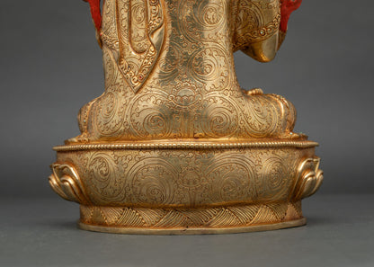 Tsongkhapa Buddhist Altar Statue Set | Traditional Nepalese Art
