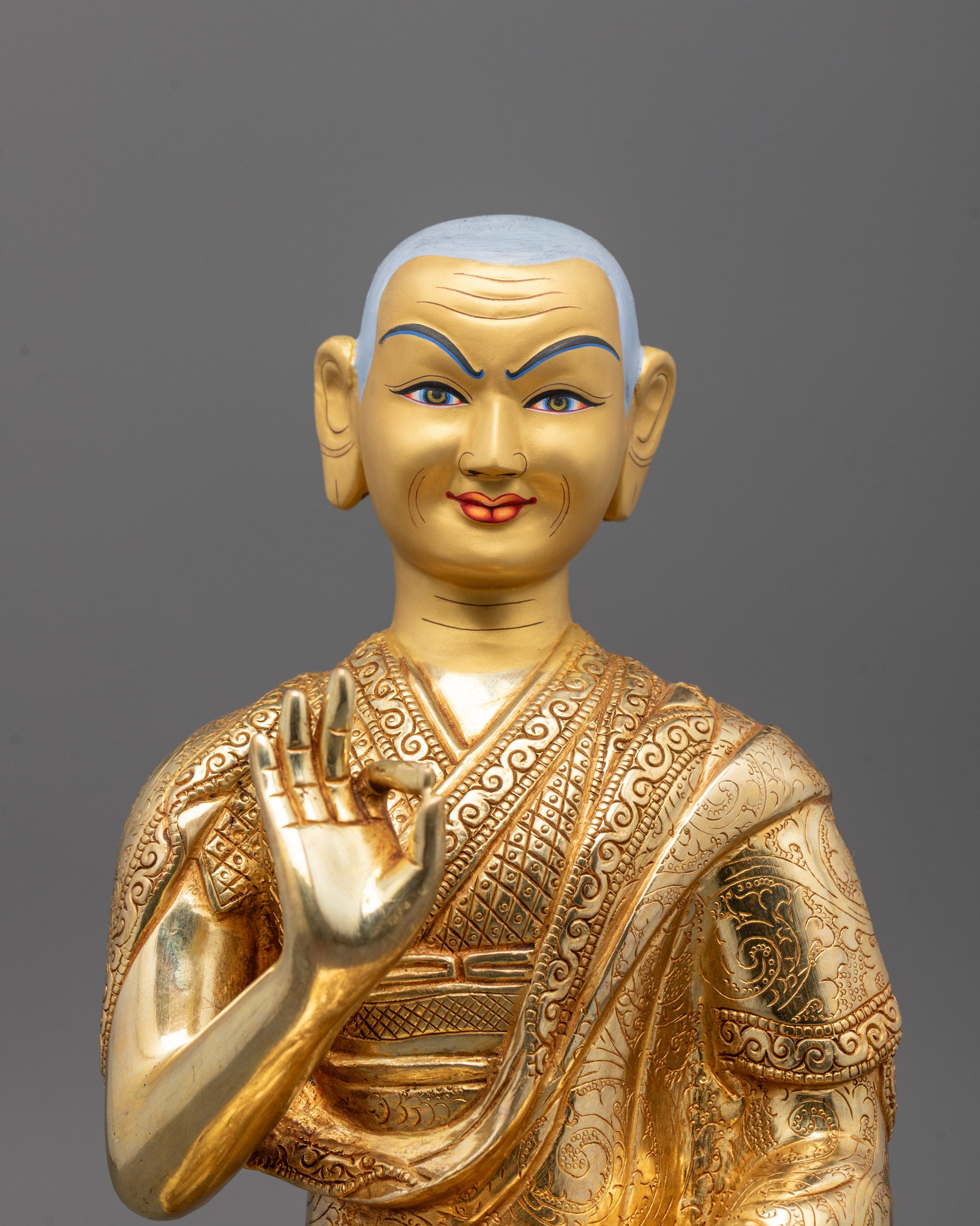 Je Tsongkhapa with Gyaltsab and Khedrup Statues