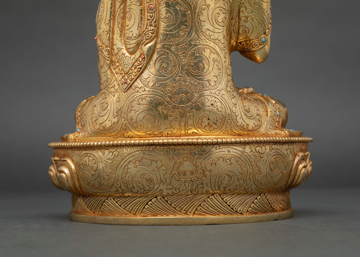 Tsongkhapa Buddhist Altar Statue Set | Traditional Nepalese Art