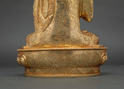 Tsongkhapa Buddhist Altar Statue Set | Traditional Nepalese Art