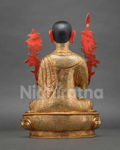 Tsongkhapa Buddhist Altar Statue Set | Traditional Nepalese Art