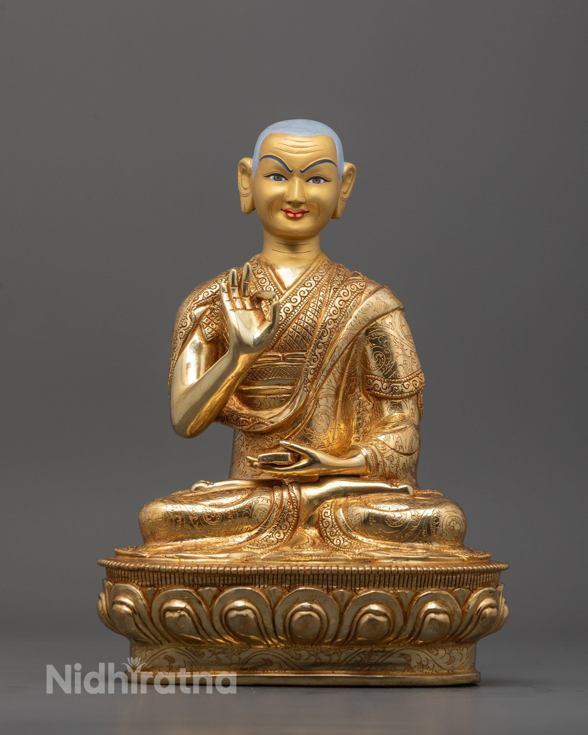 Je Tsongkhapa with Gyaltsab and Khedrup Statues