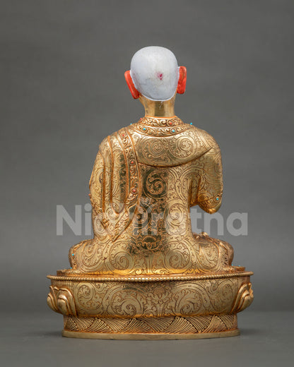 Tsongkhapa Buddhist Altar Statue Set | Traditional Nepalese Art