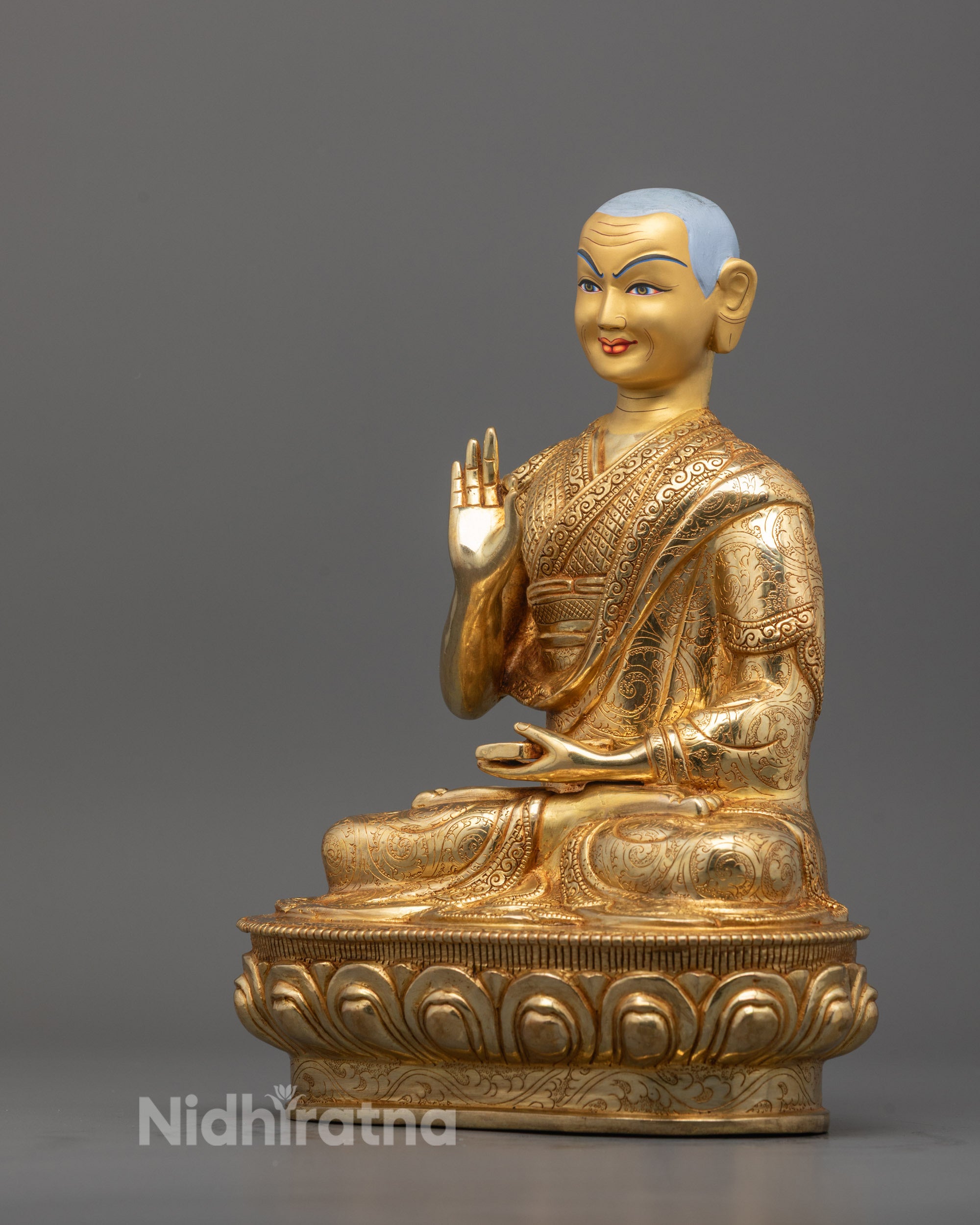 Je Tsongkhapa with Gyaltsab and Khedrup Statues
