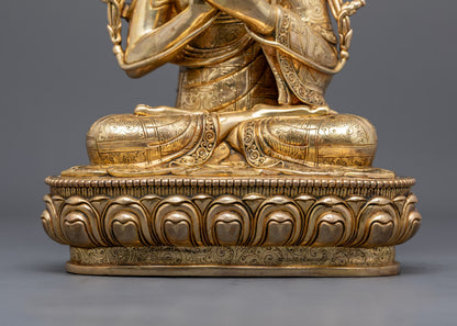 Handcrafted Tsongkhapa Set Statues | Himalayan Buddhist Art