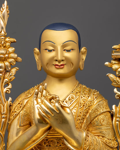 Handcrafted Tsongkhapa Statue Set | Spiritual Statues for Worshiping