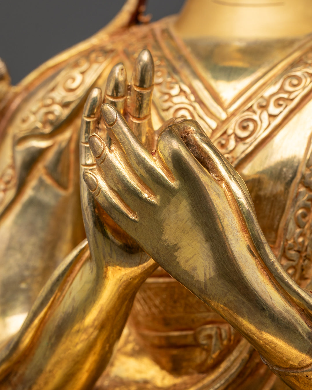 Guru Tsongkhapa with Disciples Statues