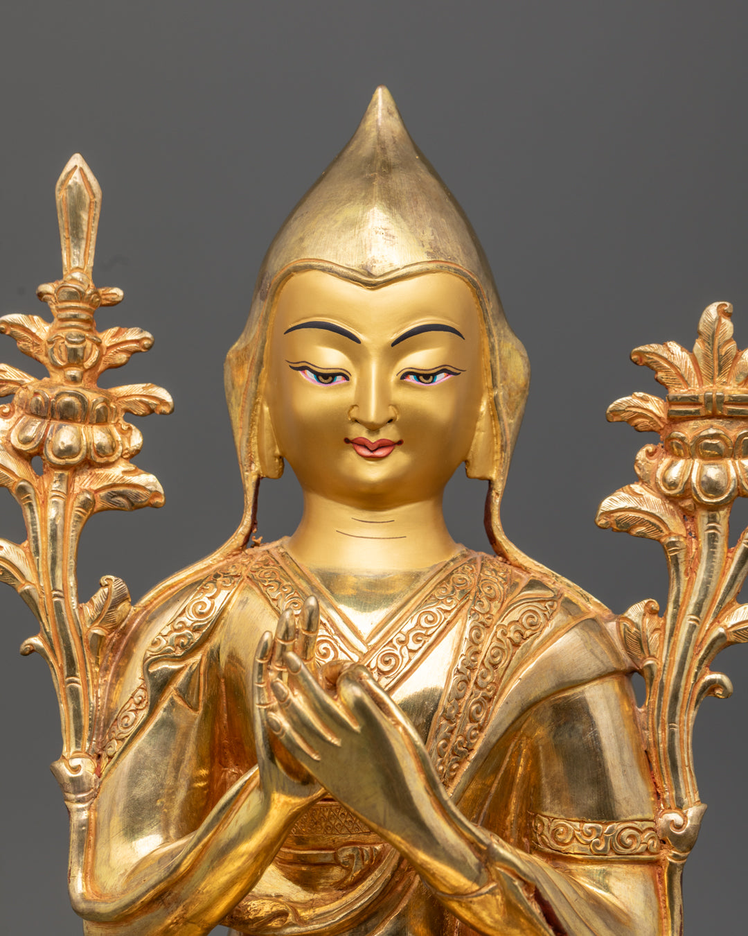 Guru Tsongkhapa with Disciples Statues