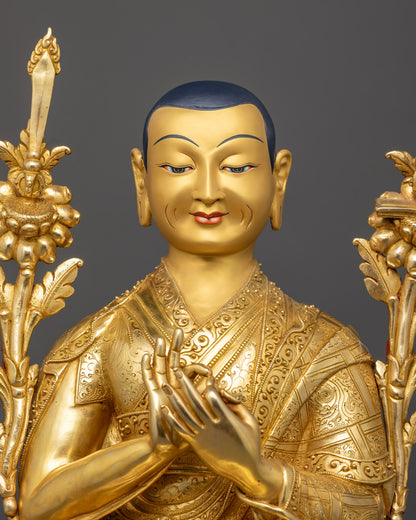 Handcrafted Tsongkhapa Statue Set | Spiritual Statues for Worshiping